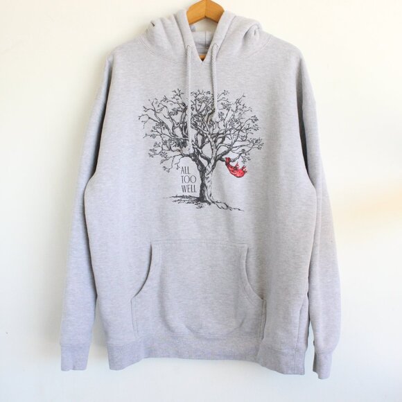 Taylor Swift All Too Well Gray Long Sleeve Graphic Hoodie Size XL Unisex - Picture 1 of 5